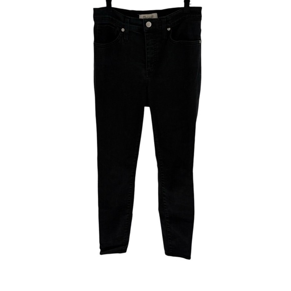 Madewell Women's 9” High-Rise Black Skinny Jeans - Picture 3 of 11
